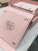 Hochwertige Maßgefertigte Professionelle A4-Aktenordner-Box Gefalteter Flyer-Binding Kunstportfolio-Katalog Ordner-Box aus Karton