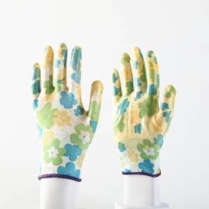 China Manufacturer Printing Polyester Work <strong>Glove</strong> Palm Coated with <strong>Nitrile</strong> Anti-slip Safety for Common Work - Product Image 4