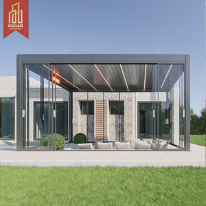 Pergola Autoportante Mirador con Tetto a Lamelle Pieghevoli, Tenda da Giardino, Riparo Antipioggia per Porta d'Ingresso, Tettoia Retrattile in Alluminio - Product Image 3