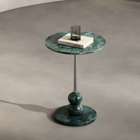 Table console moderne de luxe en pierre naturelle avec base en acier inoxydable, taille et couleur personnalisables pour salon