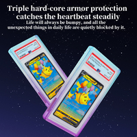 Étui de protection rigide double face pour cartes gradées, haute transparence, minimaliste, emballage personnalisé pour pochettes de cartes à collectionner 35PT
