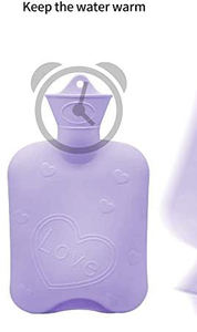 Bolsa de Agua Caliente de Goma de 1000ml al por Mayor, Botella de Agua Fría y Caliente con Funda de Felpa Suave para la Cintura - Product Image 4