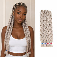 Vente en gros de cheveux synthétiques africains originaux pour tresses, 82'' 165g, Yaki Twist Braids, Jumbo Braids