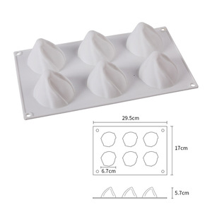 Christmas Tree Cake Mold Silicone 6 Cavity Mousse Chocolate Baking Decoration Mold For Holiday DIY Cake Making - Product Image 5