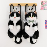 Nouveauté Sac à dos en peluche chat calico 55cm Haute qualité Simulation de chat Sac à dos en forme de chat pour filles