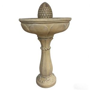 Fontaine à oiseaux en résine solaire résistante aux intempéries, antique, faite à la main, avec installation facile - Product Image 2