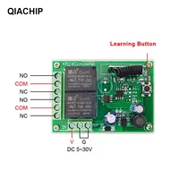 QIACHIP 433Mhz Télécommande Commutateur RF DC 5V 12V 24V Récepteur 86 Panneau Mural 1-3 Bouton DIY Chambre Lampe Sans Fil Smart Light