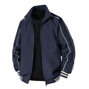 เสื้อแจ็คเก็ตขนแกะมีฮู้ดลายทางสไตล์อเมริกันเรโทรแบบกำหนดโลโก้ได้ สำหรับฤดูหนาว เหมาะกับการทำงาน แบรนด์เท่ห์ ดีไซน์ล้ำสมัย สปอร์ต - Product Image 5