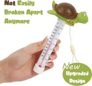 Thermomètre <span class=keywords><strong>de</strong></span> <span class=keywords><strong>bain</strong></span> flottant en forme d'animal <span class=keywords><strong>de</strong></span> grande taille, en plastique, résistant aux chocs, avec cordon, pour l'extérieur et l'intérieur - Product Image 3