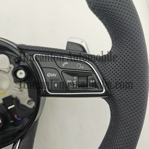 หนังแท้แบบเจาะรู รุ่นยอดนิยมสำหรับพวงมาลัยรถยนต์ออดี้ รุ่น A3 A4 A4L A5 A7L A8 Q5 Q7 B9 A6 R8 - Product Image 2