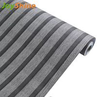 JoyShine Papier Peint Moderne 3D Effet Bois Lamelles Imperméable Anti-humidité Autocollant pour Chambre Salon Intérieur Domestique