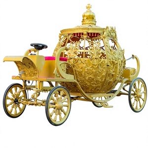 Venta al por mayor de carruajes de calabaza de Cenicienta eléctricos de metal de alta calidad XCEGO sin caballos, recuerdos de boda de Henan - Product Image 1