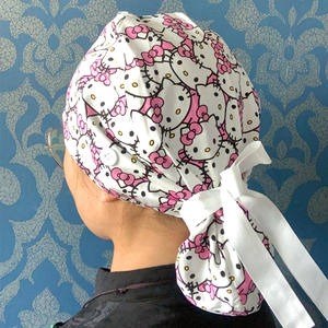 Comfortabele Verpleegstersmuts Met Schattige Stripfiguren Verpleegster Lang Haar Paardenstaartpet Medische Tandheelkundige Hoofdkleding Cartoon Verpleegstershoed - Product Image 6