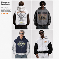 Sweat à capuche zippé décontracté court ETAI, personnalisable avec logo, color block, entièrement zippé, unisexe, en tissu Air Layer pour homme