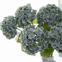 Bunga Hydrangea Plastik Mirip Asli untuk Dekorasi Rumah, Lapisan Film Pelembap Berlapis Cat Minyak, Dekorasi Hari Valentine