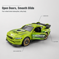 Voiture de sport miniature en alliage moulé sous pression QS 1:64, modèle métallique à friction, véhicule ouvrable à trois portes, jouets
