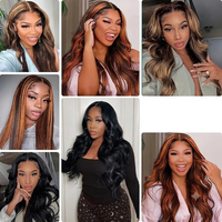 Perruque frontale sans colle sur mesure, effet cuir chevelu naturel, pré-épilée, ligne de cheveux indétectable, cheveux humains Remy, aspect naturel pour femmes noires