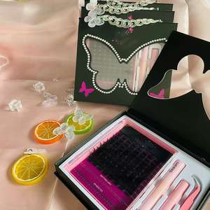 Venta al por Mayor Kit de Extensiones de Pestañas de Racimo Efecto 3D DIY Personalizado Estilo Mate Bandeja Mixta de 8-25mm Pestañas Segmentadas Pre-Cortadas - Product Image 4