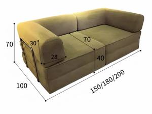 Set Divano Letto Pieghevole Trapuntato Durevole 2025 in Spugna Compressa di Alta Qualità, Multifunzionale, Salvaspazio e Facile da Pulire per <span class=keywords><strong>Soggiorno</strong></span> - Product Image 6