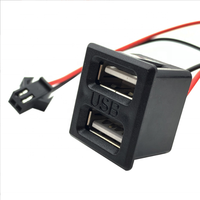 Enchufe USB hembra tipo C de doble capa, enchufe USB A hembra para lámpara, enchufe de carga con conector de cable, puerto de carga USB
