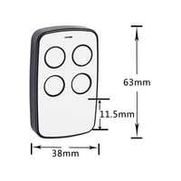 Télécommande sans fil multifonctionnelle durable 433 MHz RF à 4 boutons avec code d'apprentissage, fonction LED, pour la maison