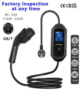 Nouveau chargeur EV portable Type 2/GBT, <span class=keywords><strong>prix</strong></span> d'usine, courant réglable 16A/32A, WiFi/ pour voitures chinoises - Product Image 1