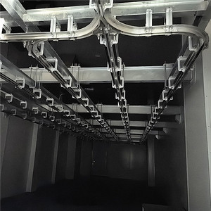 Riel de tubo de línea de sacrificio de cadena de transmisión automática, riel plano de doble riel para ganado, ovejas, <span class=keywords><strong>matadero</strong></span> de cerdos - Product Image 3