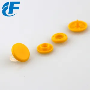 Customs T8 Yellow Plastic Snap Fastener Raincoat Usage Clothing Buttons Snap