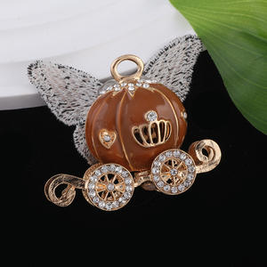 DIY téléphone portable porte-clés collier accessoires incrustés citrouille chariot papillon ailes diamant boule porter droite fabrication de bijoux - Product Image 4