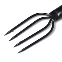 Lance de pêche en acier inoxydable à haute teneur en carbone harpon poisson 3 4 5 broches fer de lance fourche lance avec barbe harpon fléchettes pointe gaff