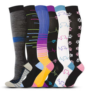 Respirant Coloré <span class=keywords><strong>Sport</strong></span> Courir Varices Compression <span class=keywords><strong>Bas</strong></span> Infirmière Compression Chaussettes 15-20 Mmhg - Product Image 5