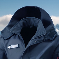 Ensemble de vêtements de travail d'hiver pour hommes, veste chaude doublée en polaire, pantalon cargo tactique imperméable et coupe-vent