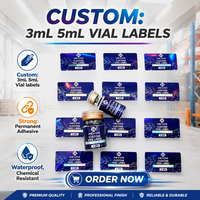 Étiquettes personnalisées pour flacons de 3 ml, 5 ml, 10 ml, autocollants pour petits flacons, étiquettes pour flacons en verre, pour usage de recherche uniquement, laboratoire