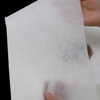 Kain Nonwoven PP hewan peliharaan jarum RPET melubangi kain bukan tenun untuk tahan api putih jarum katun