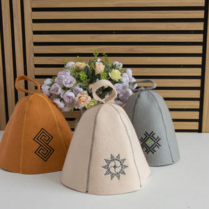Chapeau de sauna en feutre de laine résistant à la chaleur, respirant et écologique, OEM - Product Image 5