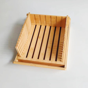 ที่ตัดขนมปังไม้ไผ่ 38x28x6.5x15.5 ซม. ชั้นวางขนมปังแบบพับได้สำหรับทำแซนวิชและขนมปังปิ้ง - Product Image 3