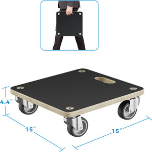 Moving Dolly 2 Pack, 550lbs Wood Dolly para mover muebles con ruedas No requiere montaje (cuadrado) - Product Image 6