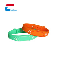 Pulsera de Silicona NFC Ajustable, Pulsera Inteligente Programable con Código QR para Parques Acuáticos, Piscinas y Saunas