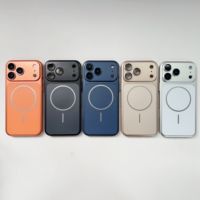 Coque de téléphone portable antichoc magnétique puissante avec panneau arrière mat intégral pour iPhone 14 15 16 17 Pro Max
