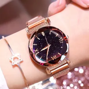 Luxe Vrouwen Horloges Magnetische Sterrenhemel Vrouwelijke Klok Quartz Horloge Mode Dames Horloge