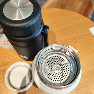 In The Morning Stainless <b>Steel</b> Water <b>Bottle</b> 1L Double Wall Vacuum Insulated With Tea Strainer Travel Use - Product Image 3