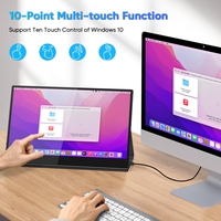 Monitor Portátil OLED 1080P 4K con Pantalla Táctil de 13.3 Pulgadas, Monitor USB-C Compatible con 100% DCI-P3, Monitor para Juegos de 1MS para Computadora Portátil