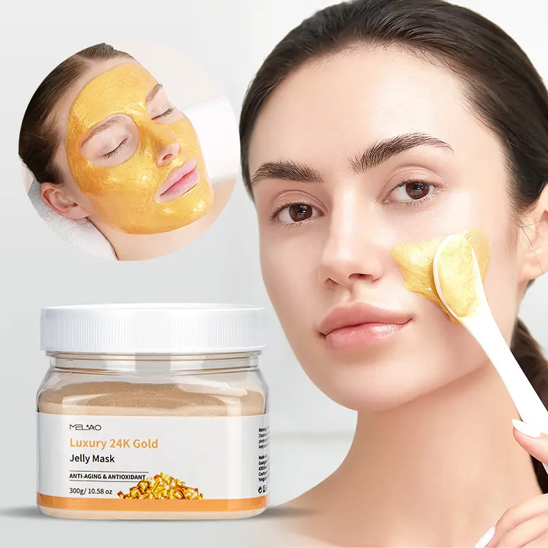 Weich film pulver Hydro Jelly Mask Powder Anti-Aging Brighten Peel Gesichts maske 24K Gold Hyaluron säure Moist urizer Mask Powder