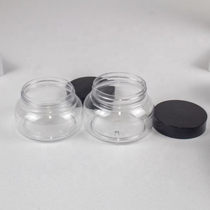 ขวดพลาสติกใสปากกว้าง Amber Packaging ขนาด 150 มล. 200 มล. 250 มล. พร้อมฝาสีดำ ขวดทรงอ้วน - Product Image 2