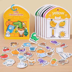 Jumon Quiet Puzzle <b>Book</b> Early Education Cognitive Color Classification Educational Toys for Ages 5-12 Paper & <b>Plastic</b> JBK-46 - Product Image 1