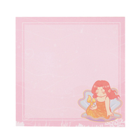 Bloc-notes autocollants Kawaii inspirés des sirènes, colorés, 50 feuilles, 76x76mm, personnalisables pour la marque