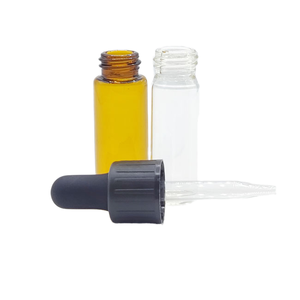 15Mm Amber Glazen Druppelaar Met Geribbelde Schroefdop 1 <span class=keywords><strong>Dram</strong></span> 4Ml Monster <span class=keywords><strong>Tester</strong></span> Flesjes Voor Vloeibare Flessen Maat 15/425 - Product Image 1