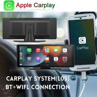 Radio de coche portátil Trolink de 10,26 pulgadas, CarPlay inalámbrico y pantalla de Android Carplay, Color negro, AUX/FM, compatible con tarjeta TF