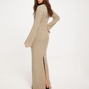 Vestidos Casuales de Manga Larga al por Mayor, Personalizados, de Alta Calidad, Vestido Maxi Ajustado, Vestido Elegante de Noche - Product Image 3