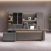 Bureau de direction moderne personnalisable, table de patron de luxe, table de patron confortable et luxueuse, bureau de PDG